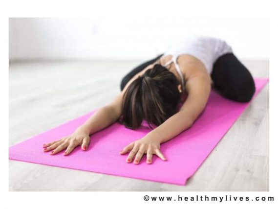 Yoga posture of the child for beginners