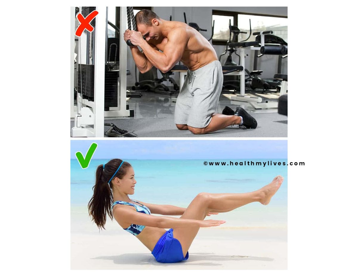 Reduce belly fat with cables