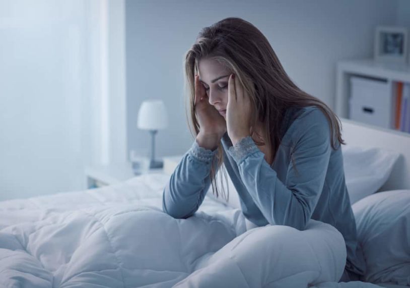 lady suffering from insomnia