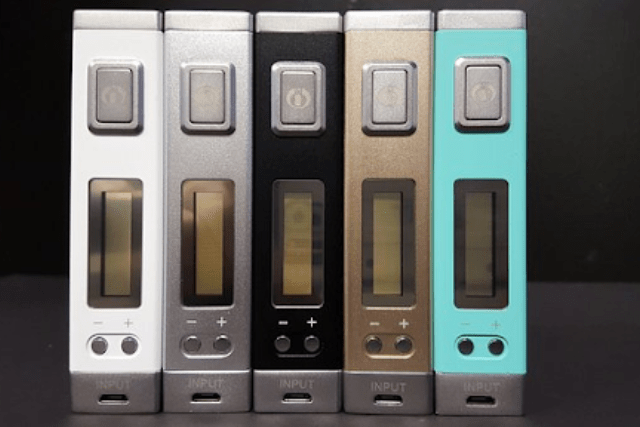 vaping devices in different colors