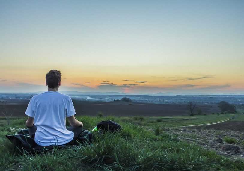 guy meditating